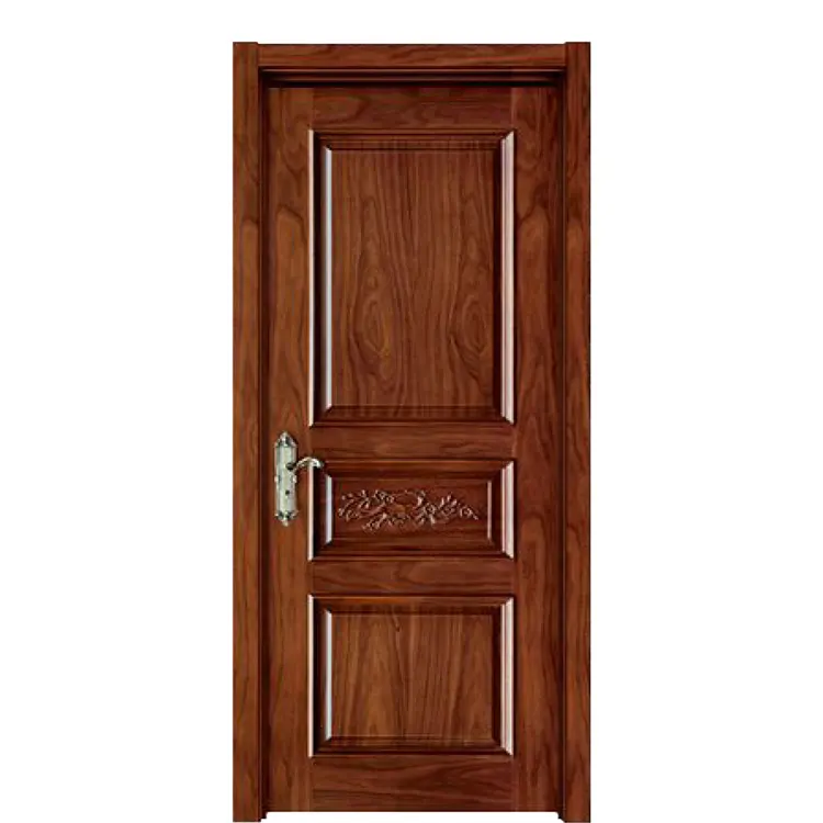 Puertas tradicionales de madera maciza Mdf Puerta de melamina de alta calidad Interior insonorizada para puertas de casas