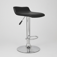 Tabouret de bar réglable en hauteur JOHOOFURNITURE, en cuir PVC noir moderne, pour cuisine et restaurant
