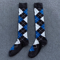 Tissu en coton de haute qualité à la mode OEM Design personnalisé Chaussettes équestres unisexes au genou