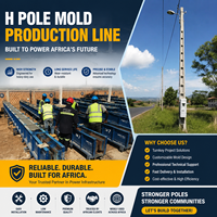 Equipo Profesional para la Producción de Moldes de Postes Cuadrados de Hormigón con Precio de Fábrica para Proyectos de Redes Eléctricas