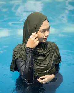 Tüm boyut spor başörtüsü ve spor) yüzme başörtüsü anında müslüman başörtüsü yumuşak kullanılabilir sıcak satış islami mayo anında (günlük için