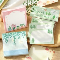 Bloc-notes botanique en aquarelle, 100 feuilles, mini-notes autocollantes florales, bloc-notes détachable, journal, scrapbooking, papeterie, cadeau