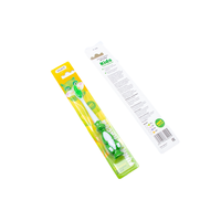 Brosse à dents pour enfants sur le thème des dinosaures pour un usage domestique Poils souples Produit de soins bucco-dentaires amusant pour enfants avec poignée en PP