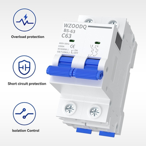 Wzoodq B5-63 thu nhỏ ngắt mạch MCB Din Rail 6A 10A 16A 32A 40A 63A 1P 2P <span class=keywords><strong>3P</strong></span> 4P chuyển đổi không khí - Product Image 3