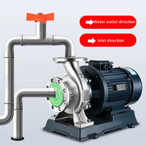 Pompe de surpression centrifuge horizontale en acier inoxydable pour chaudière à eau chaude 380V, modèle ISW80-160-7.5 - Product Image 2