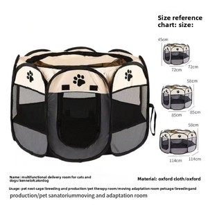 Casa para Mascotas Octogonal Plegable, Transpirable, Anti-Escape, para Parto de Gatos, Corral para Perros, Nido para Gatos, Universal para las Cuatro Estaciones, Moderno y Sencillo - Product Image 6