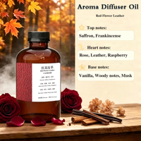 Crearoma 500ml Diffuseur d'huiles essentielles industrielles synthétiques parfum cuir et fleurs rouges - Personnalisable, senteurs florales et laitières, Jasmin