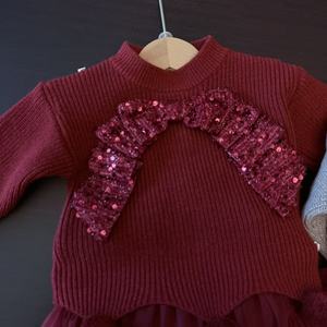 <span class=keywords><strong>Autunno</strong></span> e <span class=keywords><strong>inverno</strong></span> <span class=keywords><strong>abbigliamento</strong></span> bambino maglione due pezzi Set per le ragazze, fiocco lavorato a maglia due pezzi Set due pezzi per le ragazze - Product Image 2