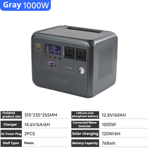 1000 Wát sạc nhanh di động ngoài trời ngân hàng điện cầm tay, nhà năng lượng mặt trời khẩn cấp lưu trữ năng lượng, tinh khiết Sine Wave - Product Image 3