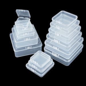 Cajas de Almacenamiento Cuadradas Transparentes de Plástico PP con Tapa para Piezas, Joyas y Artículos Pequeños - Product Image 4