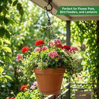 Chaîne de suspension en fer forgé pour panier suspendu, pour balcon et fixation murale, support robuste pour pot de fleurs