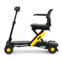 Scooter eléctrico de Control remoto personalizado 2024, scooter de movilidad de 4 ruedas compacto plegable completamente automático para ancianos
