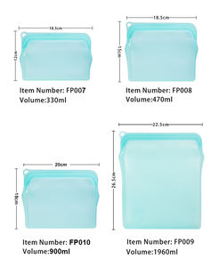 ईकोफोरी फूड ग्रेड बीपीए मुक्त भंडारण जिपर हरे सफेद नारंगी रसोई खाद्य बैग - Product Image 6