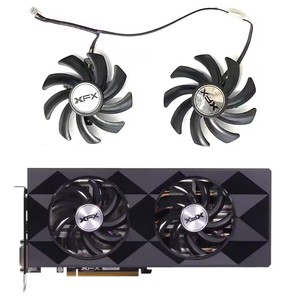 Tout nouveau 2 FAN 4PIN 85MM adapté pour XFX <span class=keywords><strong>R9</strong></span>-280X 390 280 280X 270 <span class=keywords><strong>270X</strong></span> Black Wolf Internet Cafe version carte graphique - Product Image 1