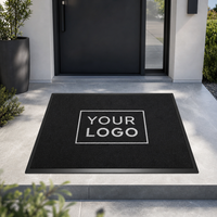 Tapis d'entrée extérieur robuste antidérapant, durable, attrape-saleté avec bordure en caoutchouc renforcé