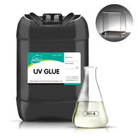 Colle UV pour collage verre sur verre et verre sur papier, sans trace, haute transparence, durcissement rapide, lampe UV 40W requise