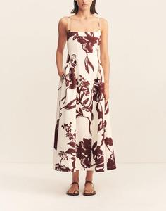 OEM Customize Fashion Floral Print Square Neck <strong>Maxi</strong> Slip <strong>Dress</strong> Summer Elegant Casual Vacation Beach Daily A-Line Long <strong>Dress</strong> - Product Image 5