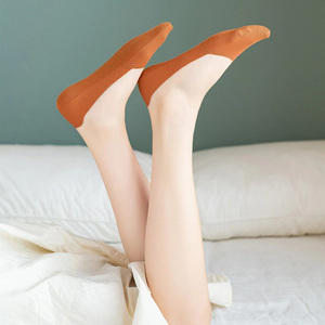 Calcetines de mujer de alta calidad, calcetines informales a juego, calcetines cortos invisibles antideslizantes con parte inferior de algodón fino para verano, transpirables - Product Image 3