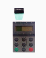 Équipement de sérigraphie sur mesure en usine, panneau de commande à membrane à fréquence variable, interrupteur à bouton-poussoir vert