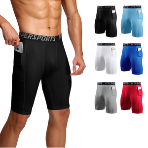 Fitness Shorts US Size Custom Logo Elastic <b>Mid</b> Quick Dry Gym Jogging Bodybuilding Tights Workout Base <b>Layer</b> Men Compression - Product Image 1