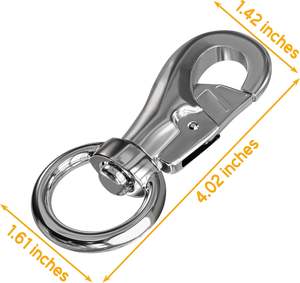 Bull Snap <span class=keywords><strong>Hook</strong></span>ステンレススチールシングルエンドスプリングフック犬の鎖のキーチェーン - Product Image 3