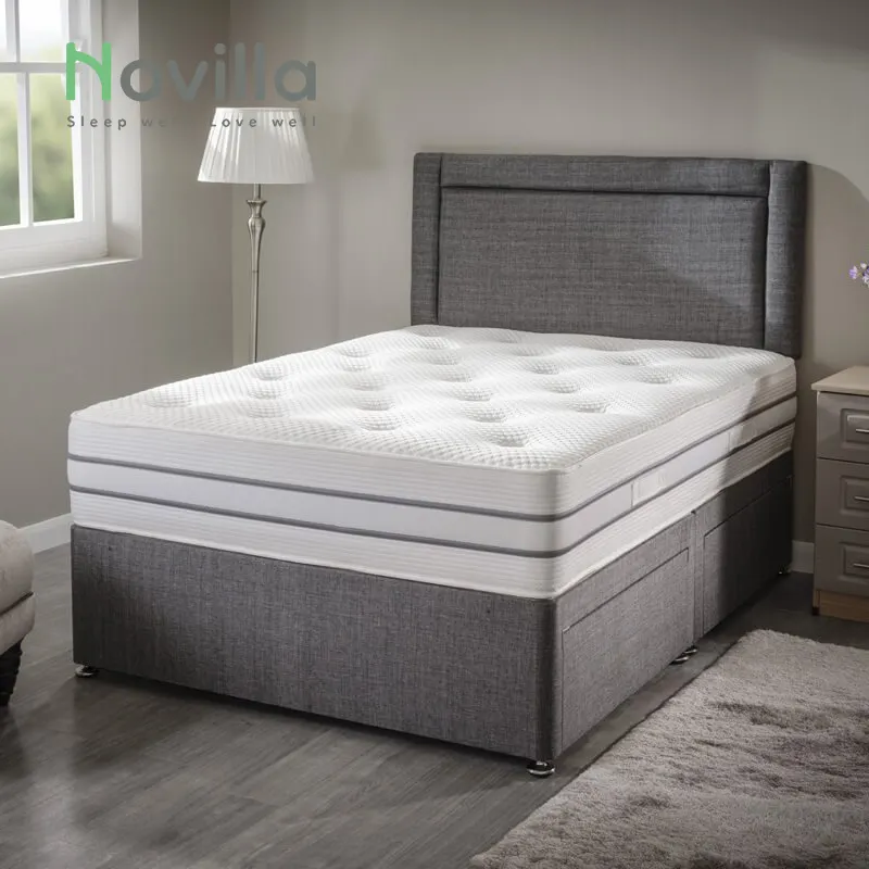 Matelas orthopédique personnalisé en mousse à mémoire de forme en gel enroulable grande taille Matelas à ressorts bon marché de bonne qualité