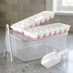 14 Grids Food Grade Silicone Ice Cream Tubs Eco-Friendly Spill-Resistant Easy Release Soft Bottom Freezer Safe Dishwasher Safe - Product Image 3