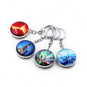 Low Moq Metal Keyring Round Material Glass Key Chains With Your Own Design - Product Image 4