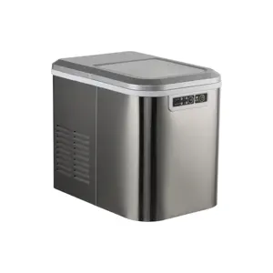 Cocina doméstica 2.2L Cuerpo de acero inoxidable Capacidad de hielo 150W 9 piezas de cubitos de hielo en 10 minutos Panel táctil Máquina de hielo