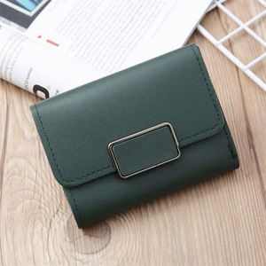 Free Sample oem odm <b>brown</b> coin small full grain pu leather short women <b>wallet</b> - Product Image 6