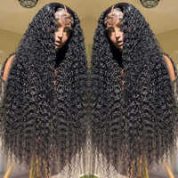 Perruque Cheveux Bouclés Birmans, Cheveux Humains Vierges Bruts Vietnamiens, Lace Frontale HD Pré-Pluckée, Sans Colle, 30 pouces, Fournisseur de Cheveux Humains Naturels