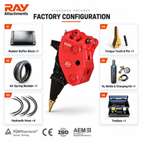 Vibro-décompacteur hydraulique RAY RVR-30 pour excavatrice de 20 tonnes, idéal pour la décompactation de roches et la construction de chaussées