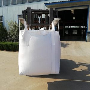 HuamaohengchunFIBC Bolsa a granel de una tonelada, 35" L x 35" W x 43" H, 2200lbs SWL, Parte superior tipo Duffle, Fondo Plano, Bolsas de Polipropileno Tejido - Product Image 4