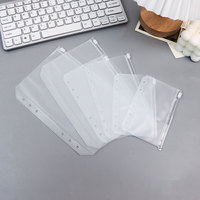 Pochettes Zippées Étanches A6 A5 en PVC pour Budget Monétaire Organisateur, Sacs de Rangement Transparent pour Documents
