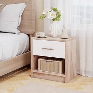 Bán buôn gỗ bên bảng với không gian lưu trữ và cửa nightstands với một ngăn kéo cho phòng ngủ nightstand - Product Image 2