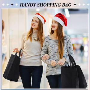 Sacs fourre-tout réutilisables en non-tissé, 3 tailles, sacs de courses pliables avec poignées, lot de 60, usage professionnel - Product Image 2