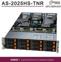 Serveur Rack GPU 2U AS-2025HS-TNR, double socket SP5 EPYC 9004/9005, 12 baies Hot-Swap, pour Inferrence IA, Virtualisation Cloud et Stockage – En Stock