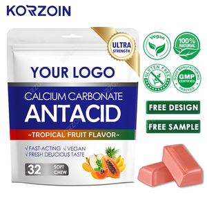 Compresse Masticabili Antiacide OEM HEART BURN per la Salute Intestinale e la Digestione, Gusto Frutta Tropicale Assortito, Prodotti Vitaminici - Product Image 1