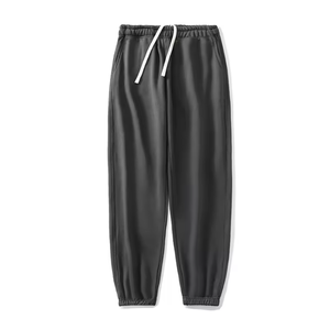 Pantalon de survêtement en coton pour hommes, taille élastique avec cordon de serrage, coupe décontractée, pantalon tricoté mi-lourd pour l'automne, 8 couleurs disponibles - Product Image 5