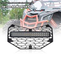 YongJin Utv pare-chocs gril maille Grille avec barre lumineuse LED pour Can Am X3 Maverick Atv Body Kit