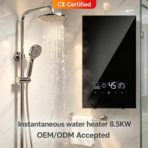 Chauffe-eau électrique instantané sans réservoir 8kW-12kW avec affichage LED, IPX4, pour salle de bain, douche, maison, chauffe-eau intelligent, usine OEM - Product Image 1