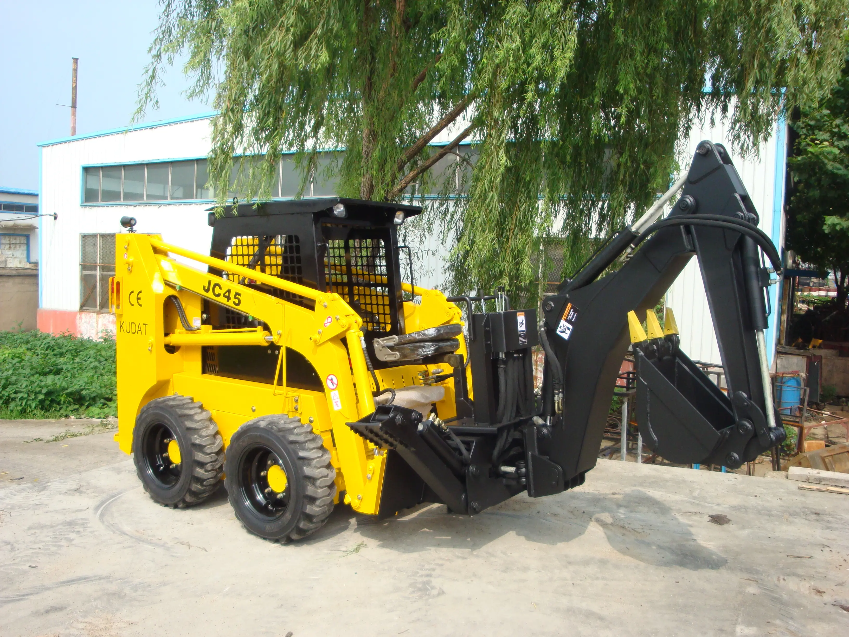 รถตักดิน Swing backhoe สำหรับรถตักลื่นไถลรถแบคโฮ