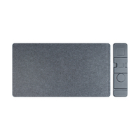 Nieuwe 3-in-1 snelle 15W draadloze oplaadmuismat met sterke magnetische oplading en telefoonhouder voor desktop, kantoor en computer