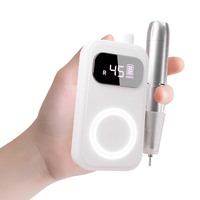 Ponceuse à Ongles sans Fil Rechargeable 45000 RPM - Lime Électrique Professionnelle, Outil de Polissage & Kit de Nail Art pour Salons et Manucure Gel
