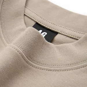 Custom High Neck <b>T</b>-<b>shirt</b> Blank Solid Color 100% Cotton Plain <b>T</b> <b>Shirt</b> for Men - Product Image 4