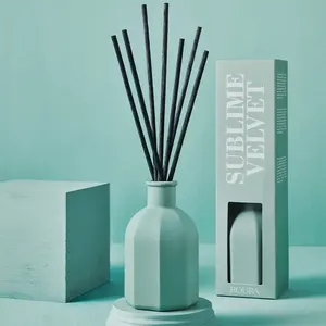 Set di diffusore di canna per aromaterapia all'ingrosso con bottiglia colorata in ceramica diffusore di lunga durata