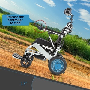 Sillas de ruedas plegables con Control remoto, KSM-601P con respaldo reclinable, eléctricas, con ancho de asiento - Product Image 3