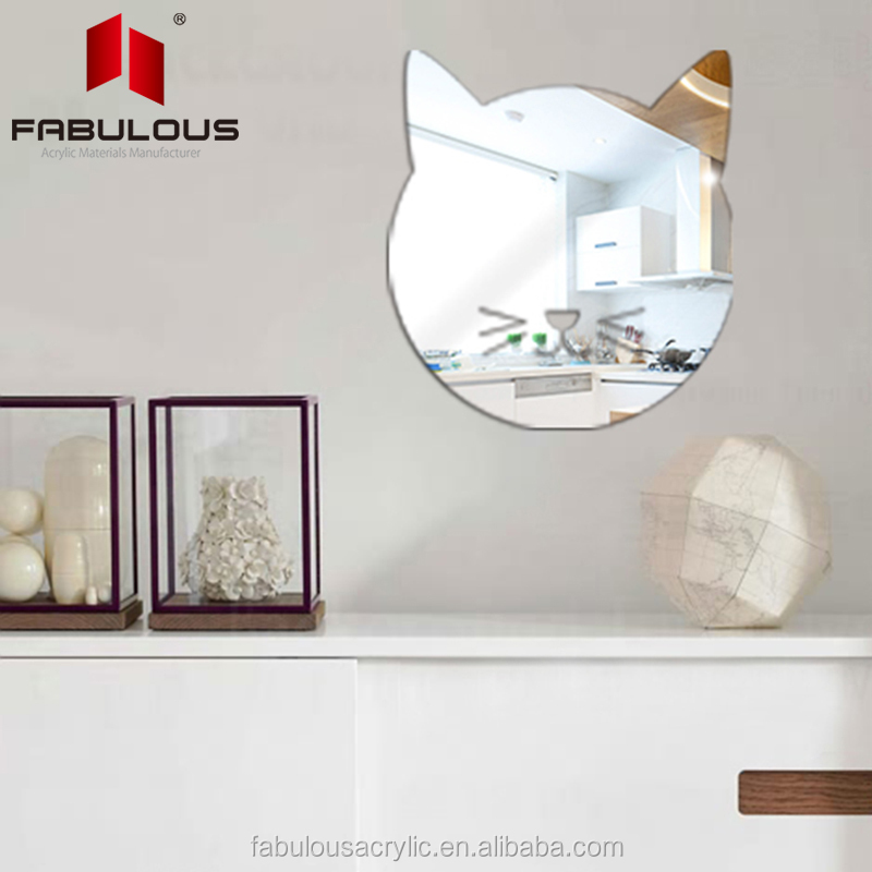 Géométrique Tête De Cerf Effet Miroir Acrylique Mode Décor Maison Autocollant Miroir Cerf Mur Art Deer Cool Chasseurs Cadeau