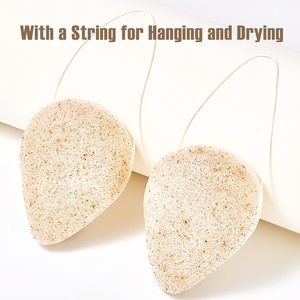 Éponges de bain double face en noix de coco pour le visage, tampons nettoyants en profondeur, éponges faciales naturelles en Konjac pour un nettoyage et une exfoliation doux du visage - Product Image 6