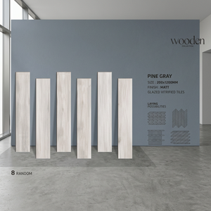 Azulejos de baño de porcelana de cerámica de fabricantes de fábrica de Shandong, tablones de tira de madera de 20x120cm, azulejo de suelo de 200x1200mm - Product Image 1